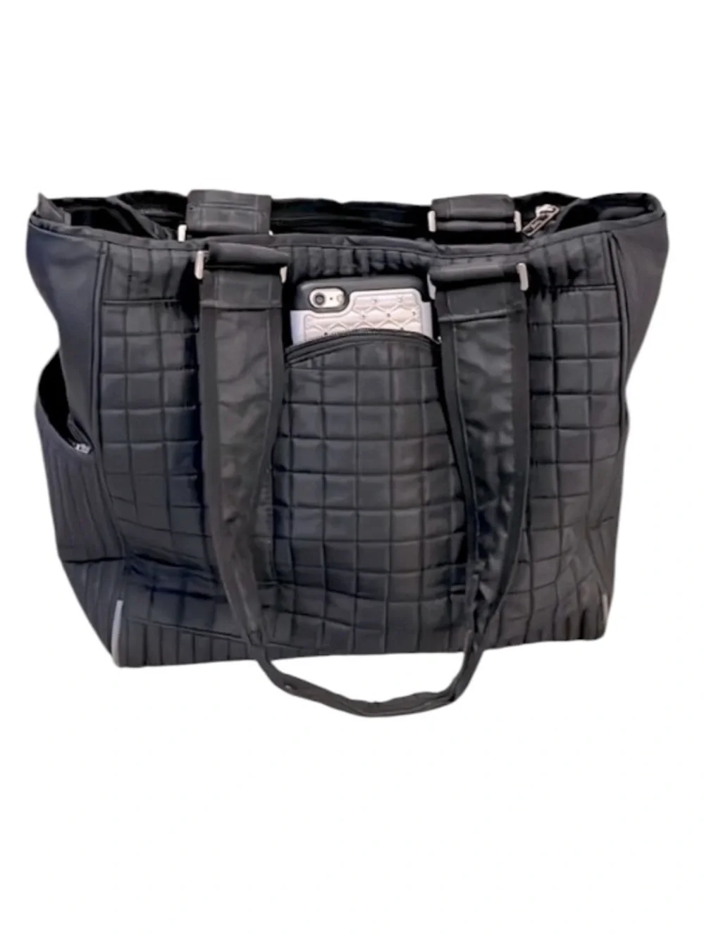 Lug Black Quilted Two Handle Tote Bag Carry On Luggage